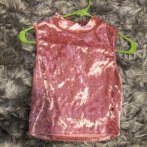 Velvet crop top